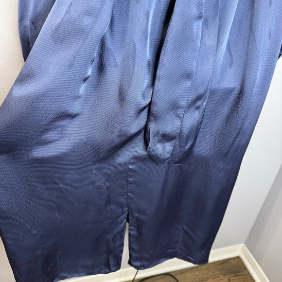 Anthropologie Hutch Open Back Midi Dress Blue Long Sleeve Blue Size 14 - Picture 12 of 16